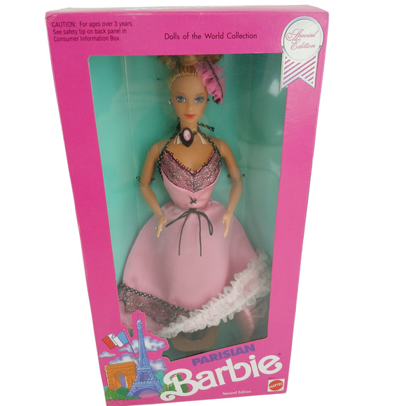 1990 Parisian Barbie Dolls of the World Mattel #9843 Special Edition Vintage - Picture 3 of 8